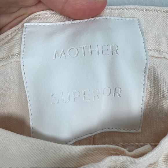 MOTHER SUPERIOR | NEW The Saint Fray in Peach Distressed Pink Orange Jeans 29 - Picture 9 of 11